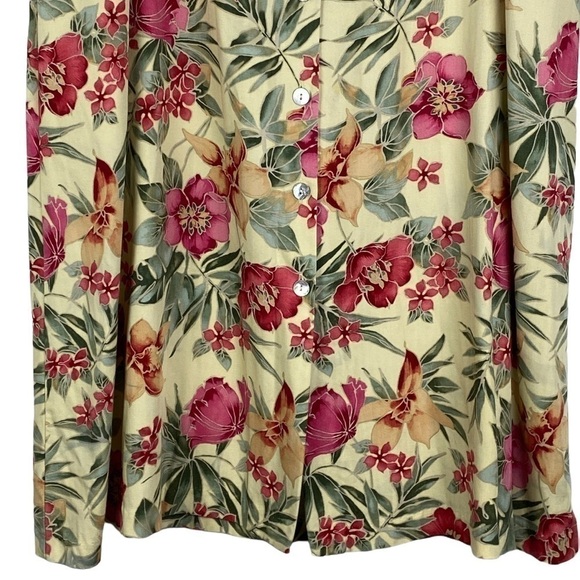 Napa Valley Vintage Floral Button Front Full Maxi Skirt - Picture 4 of 9